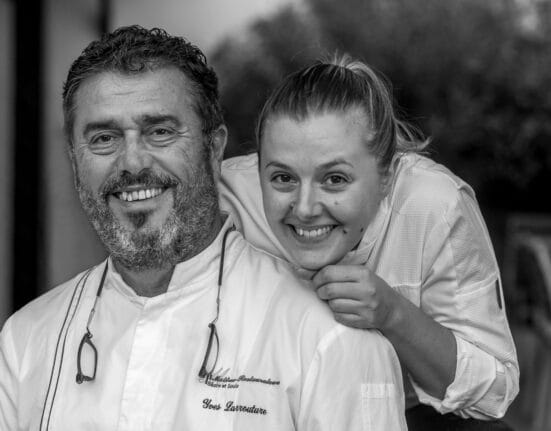 Marie Larrouture et son père, Yves Larrouture.